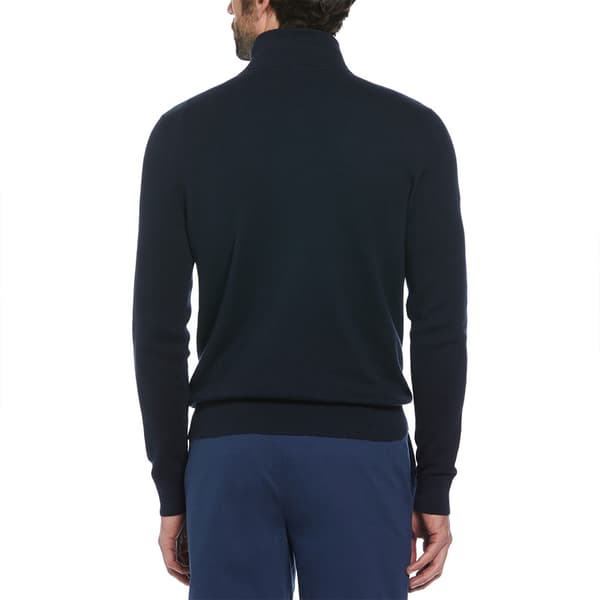 Original Penguin Tipped Halv Lynlås Sweater Blå XL Mand