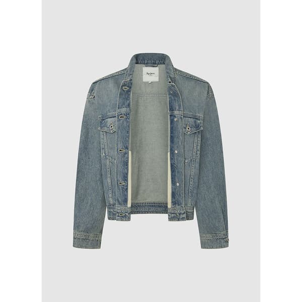 Pepe Jeans Relaxed Denim Jakke Blå XL Kvinde