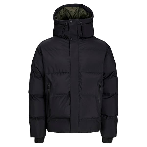 Jack & Jones Alpha Puffer Plus Size Takki Musta 2XL Mies