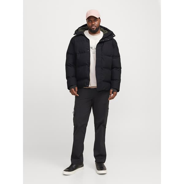 Jack & Jones Alpha Puffer Plus Size Takki Musta 2XL Mies