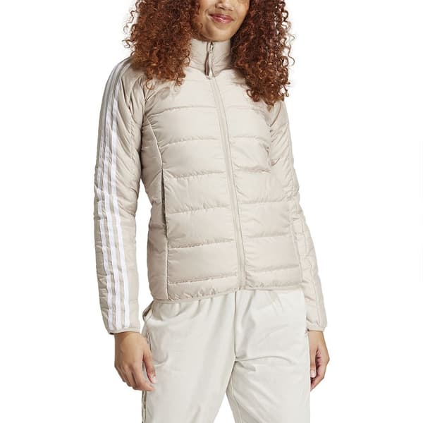 Adidas Essentials 3 Stripes Light Down Jacka Beige S Kvinna