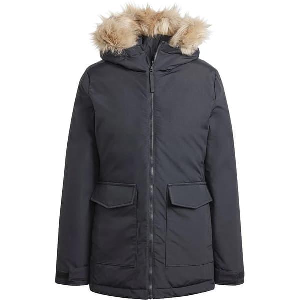 Adidas Paveric Fur Parka Svart S Kvinna