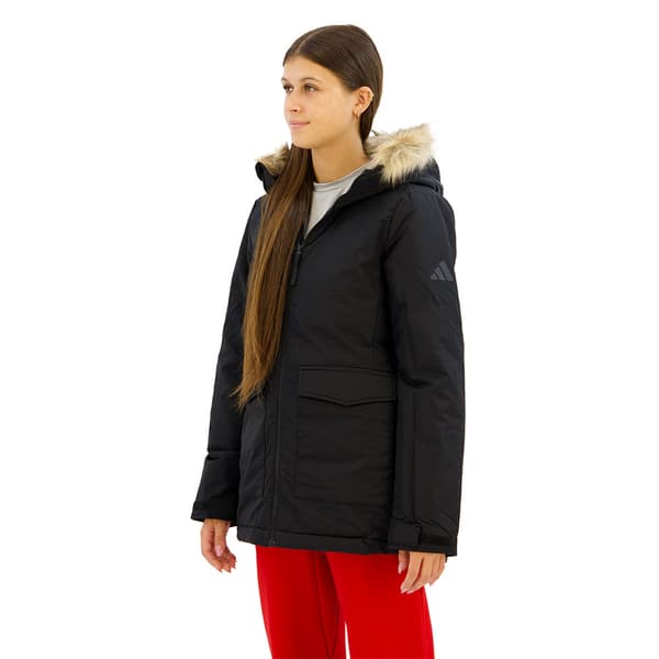 Adidas Paveric Fur Parka Svart S Kvinna