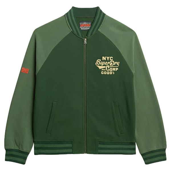 Superdry College Graphic Bomber-takki Vihreä L Mies