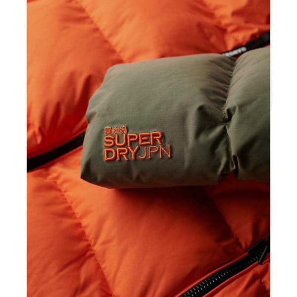 Superdry Colour Block Sport Jacka Grönt,Orange 2XL Man