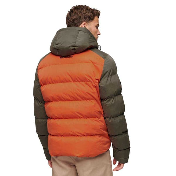 Superdry Colour Block Sport Jacka Grönt,Orange 2XL Man