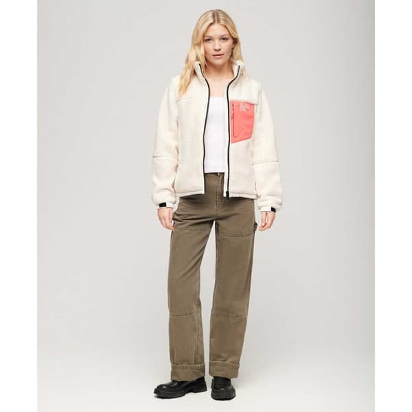 Superdry Fleece Trekker Jacka Vit S Kvinna