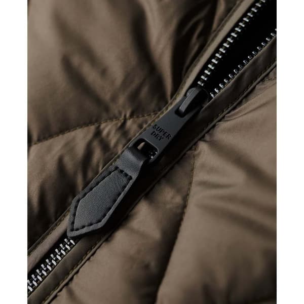 Superdry Superlong Quilt Liner Jacka Grönt M Kvinna