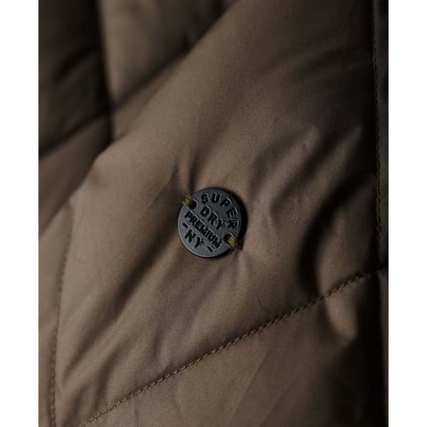 Superdry Superlong Quilt Liner Jacka Grönt M Kvinna