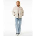 Miniatyrbillede 4 af 4: Rip Curl High Tide Mixed Cord Puff Pufferjakke Beige L Kvinde