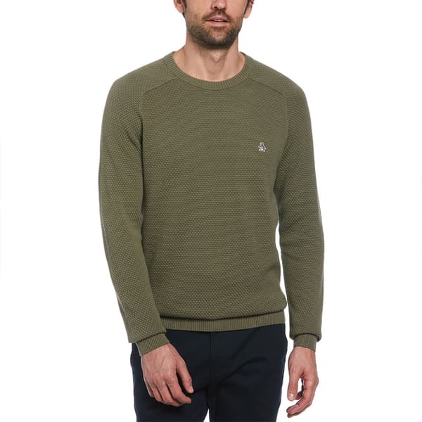 Original Penguin Novelty Bubble Stitch Trøje Grøn XL Mand