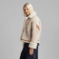 Miniatyrbild 4 av 6: G-star E Short Shearling Läderjacka Beige S Kvinna
