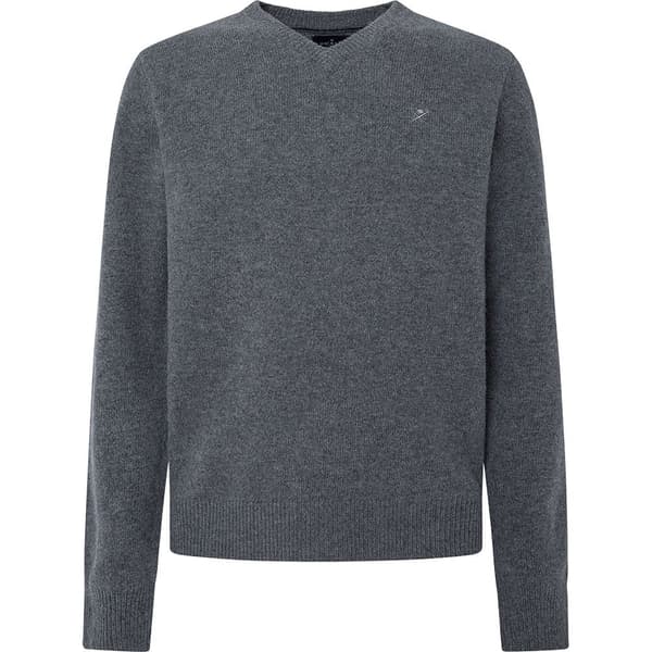 Hackett Lambswool V-hals Sweater Grå 2XL Mand