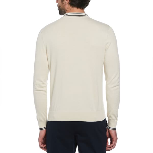 Original Penguin Cash Like Halv Lynlås Sweater Beige S Mand