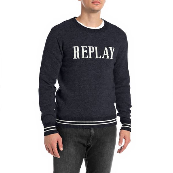 Replay Uk4475.000.g22726 Trøje Blå 2XL Mand