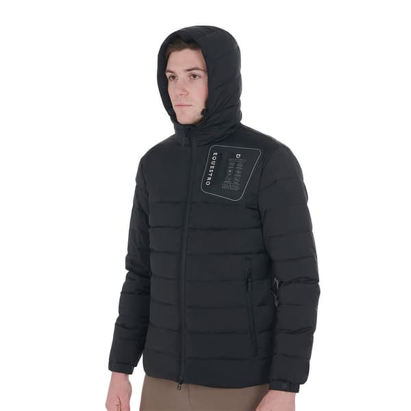 Equestro Quilted Stretch Fabric Jacka Svart XS Man