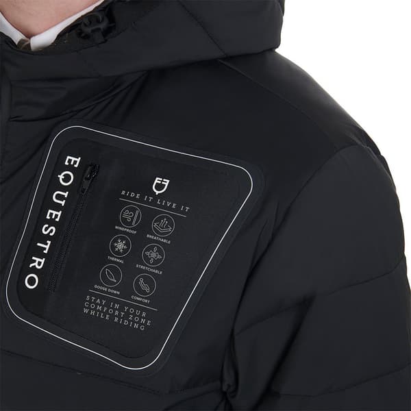 Equestro Quilted Stretch Fabric Jacka Svart XS Man