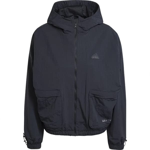 Adidas City Escape Woven Windbreaker Jacka Svart M Kvinna