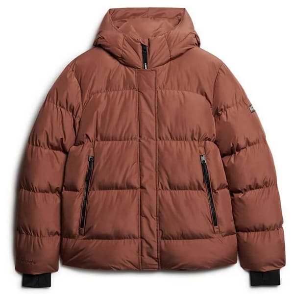 Superdry 5 Baffle Sports Jacka Brun S Kvinna