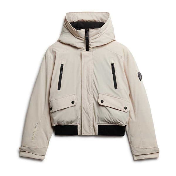Superdry City Padded Bomberjacka Beige M Kvinna