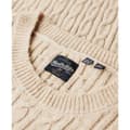 Miniatyrbild 2 av 3: Superdry Fitted Cable Tröja Beige M Kvinna