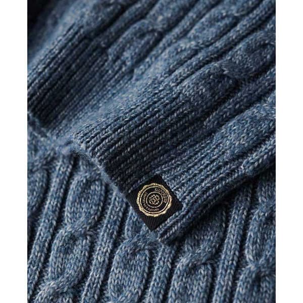 Superdry Fitted Cable Neulepaita Sininen S Nainen