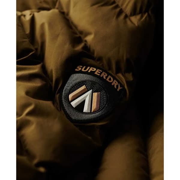 Superdry Fuji Faux Fur Longline Jacka Brun S Kvinna