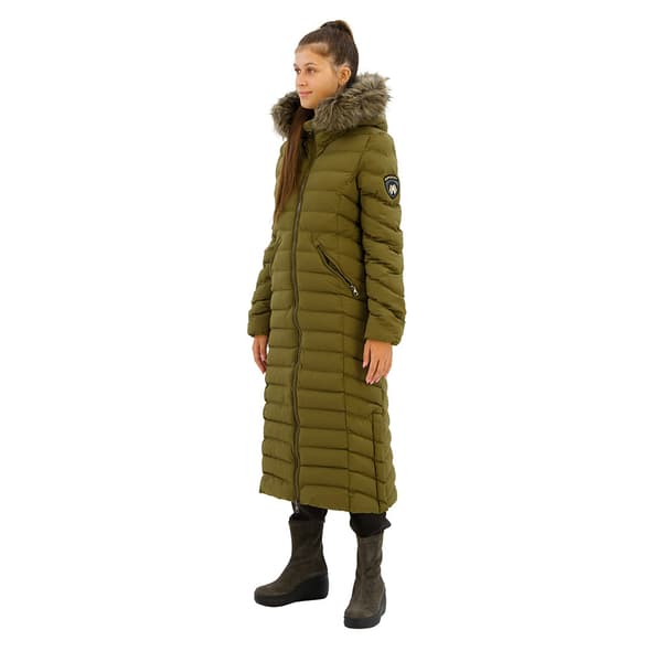 Superdry Fuji Faux Fur Longline Jacka Brun M Kvinna