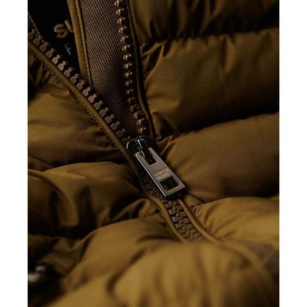 Superdry Fuji Faux Fur Longline Jacka Brun M Kvinna