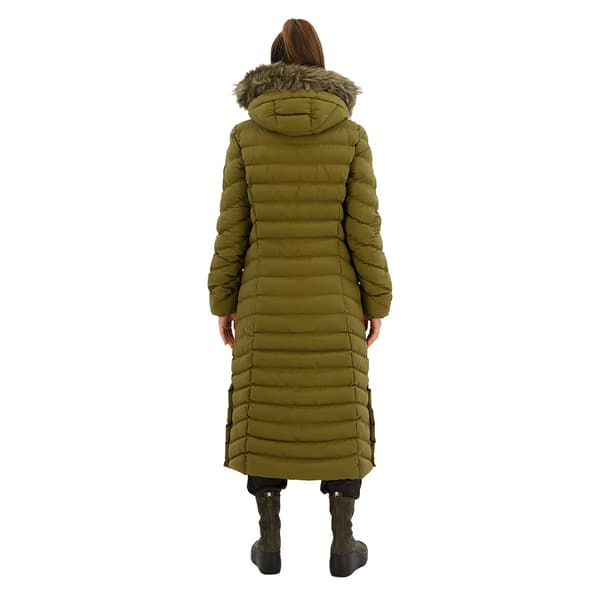 Superdry Fuji Faux Fur Longline Jacka Brun M Kvinna