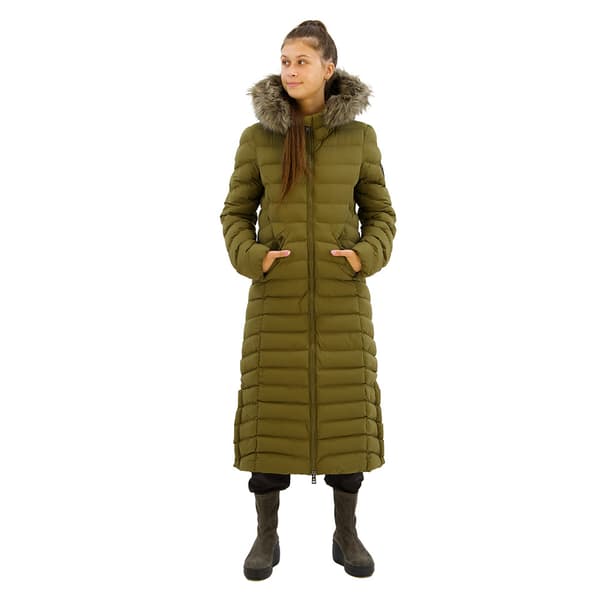 Superdry Fuji Faux Fur Longline Jacka Brun M Kvinna