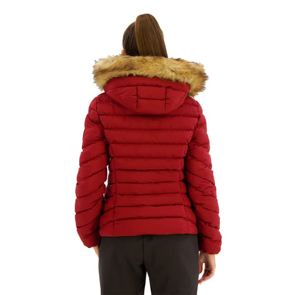 Superdry Fuji Faux Fur Padded Jacka Röd XS Kvinna