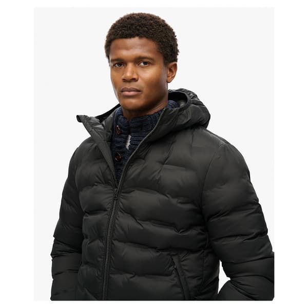 Superdry Quilted Coat Jakke Sort M Mand