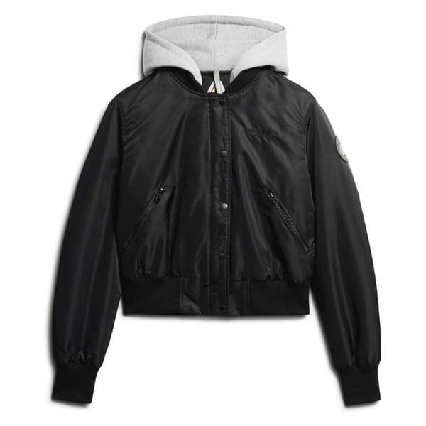 Superdry W5011654a Bomberjacka Svart S Kvinna