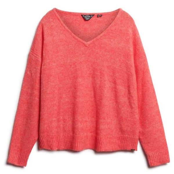 Superdry W6110578a Tröja Med V-ringning Röd S Kvinna