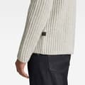 Miniatyrbillede 5 af 6: G-star Chunky Skipper Halv Lynlås Sweater Beige XS Mand