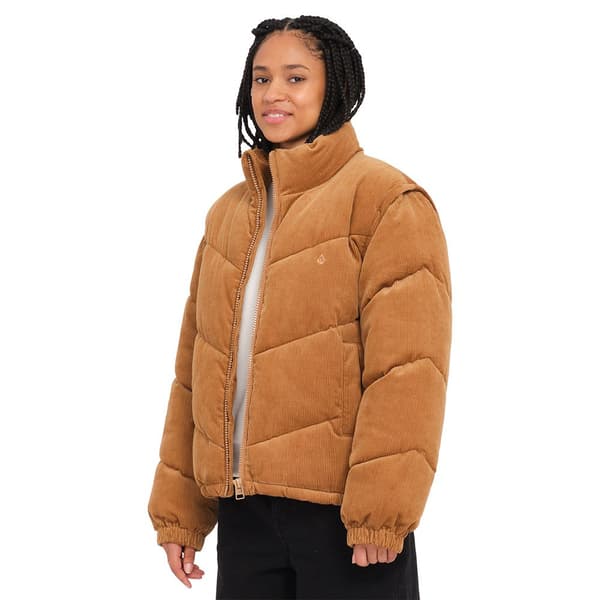 Volcom Cord´n Puff Jakke Brun M Kvinde