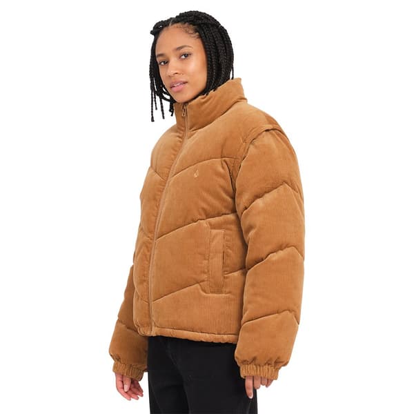 Volcom Cord´n Puff Jakke Brun M Kvinde