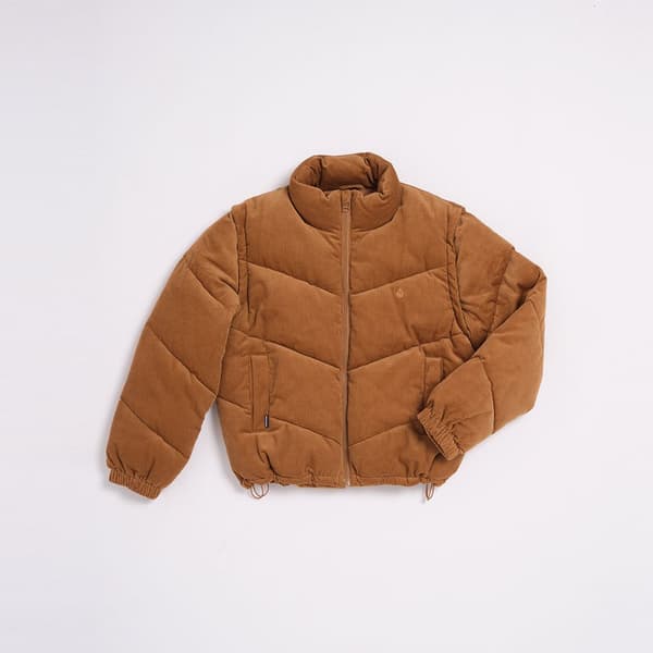 Volcom Cord´n Puff Jakke Brun M Kvinde