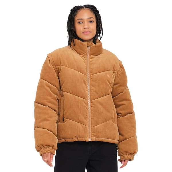 Volcom Cord´n Puff Jakke Brun M Kvinde