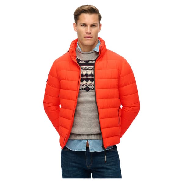 Superdry Fuji Embroidered Padded Jacka Orange L Man