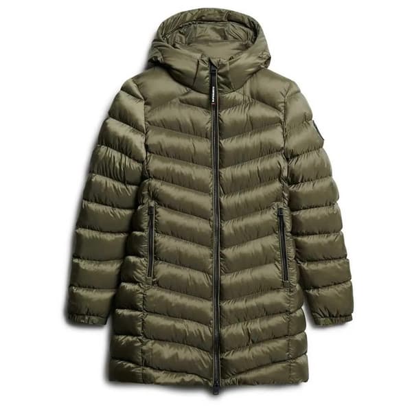 Superdry Fuji Mid Padded Jacka Grönt XL Kvinna