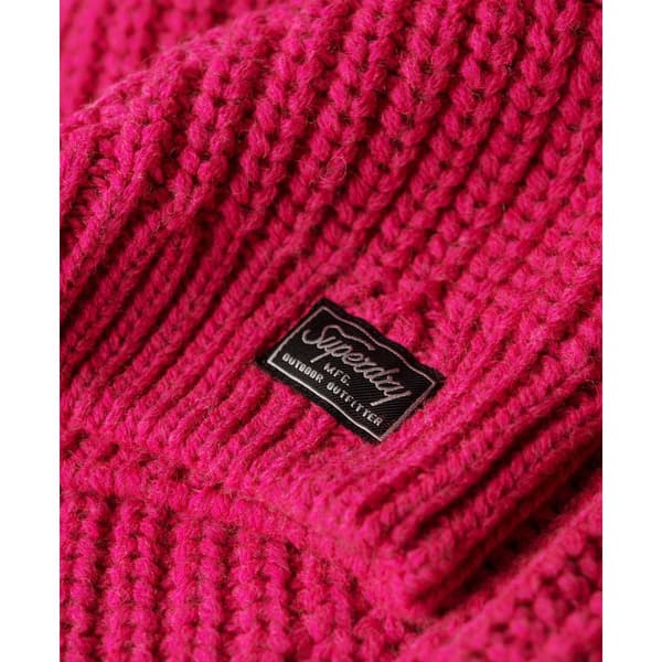 Superdry Slouchy Stitch Striktrøje Med Høj Hals Rosa S Kvinde