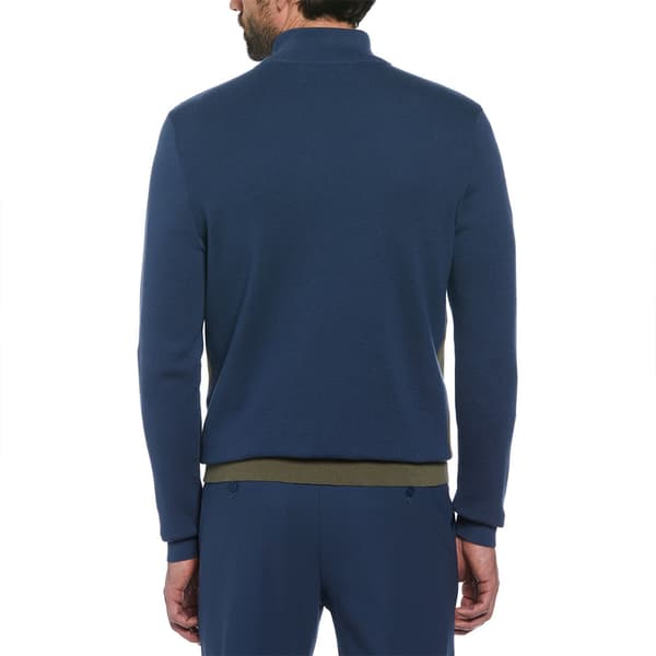 Original Penguin Chest Stripe Halv Dragkedja Tröja Blå XL Man