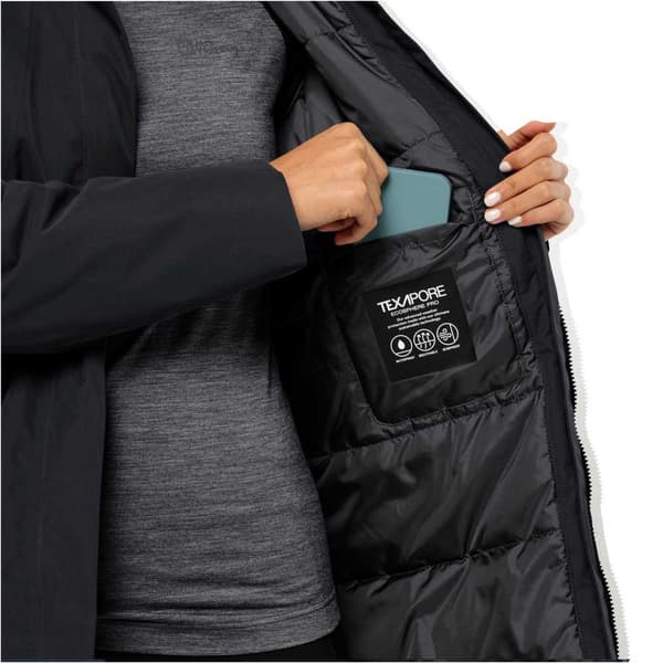 Jack Wolfskin Salier Frakke Sort XL Kvinde