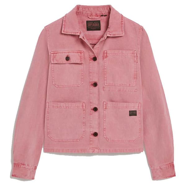 Superdry 4 Pocket Chore Jacka Rosa S Kvinna