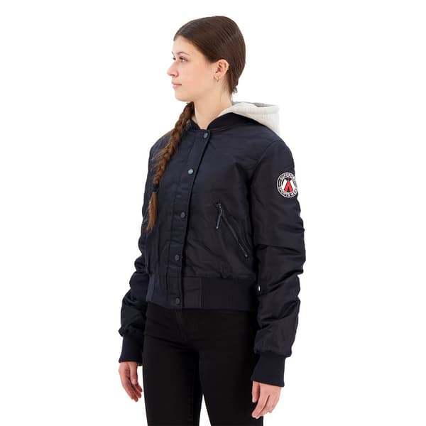Superdry W5011654a Bomberjacka Blå 2XS Kvinna