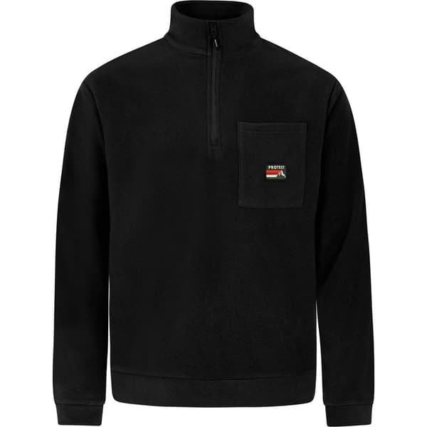 Protest Paxton Fleece Med Halv Dragkedja Svart XL Man
