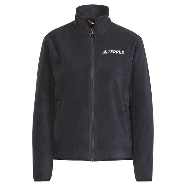 Adidas Multi Essentials Fleecejakke Med Fuld Lynlås Sort S Kvinde