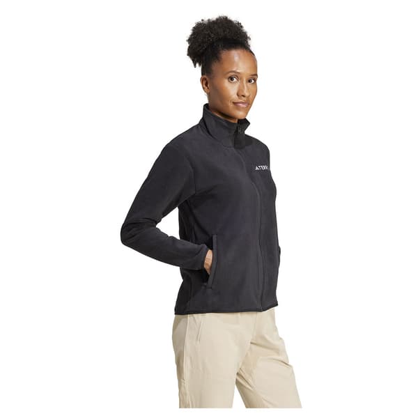 Adidas Multi Essentials Fleecejakke Med Fuld Lynlås Sort S Kvinde